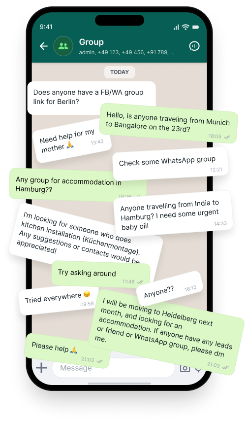 Scattered WhatsApp and community requests